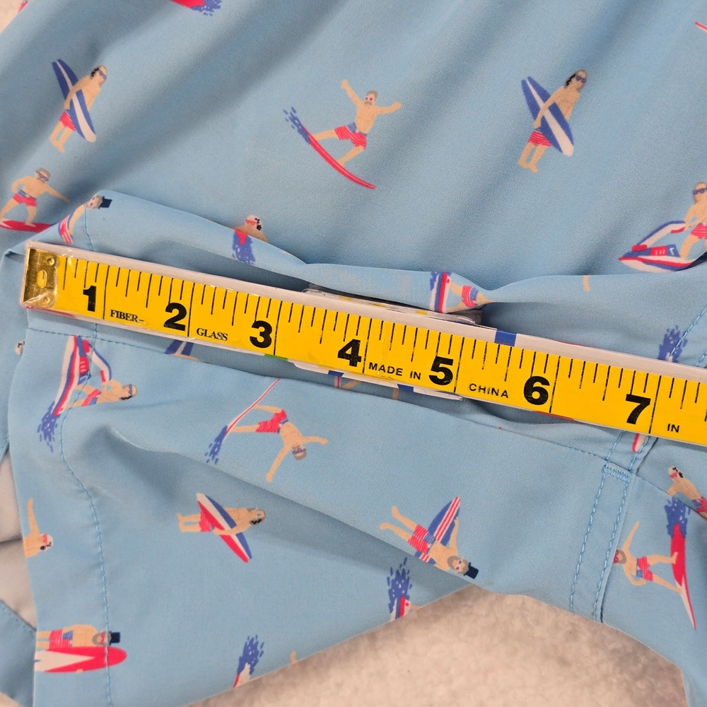Chubbies‎ Swim Trunks Small Mens Blue Surfboard Print Elastic Waist - Picture 7 of 14